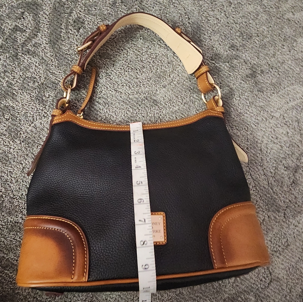 Dooney & Bourke Handbag #7L960 - Black / Brown - Pebble Leather - Picture 9 of 13